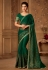 Green silk embroidered festival wear saree  503